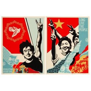 NEW Obey Long Live The People & Revolution In Our Time Print SET 24 x 18 xx/500